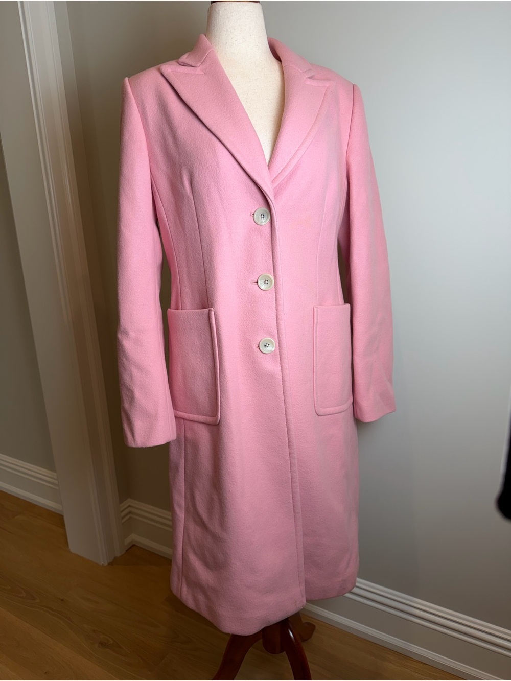 Banana Republic XL Women's Pink Single-Breasted Dress Coat - Picture 2 of 10